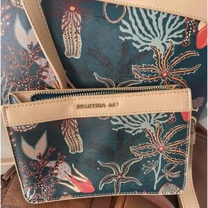Spartina purse with wristlet clutch